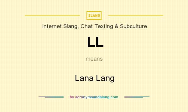 What does LL mean? It stands for Lana Lang