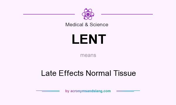 What does LENT mean? It stands for Late Effects Normal Tissue