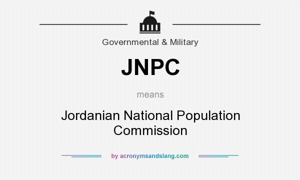 What does JNPC mean? It stands for Jordanian National Population Commission