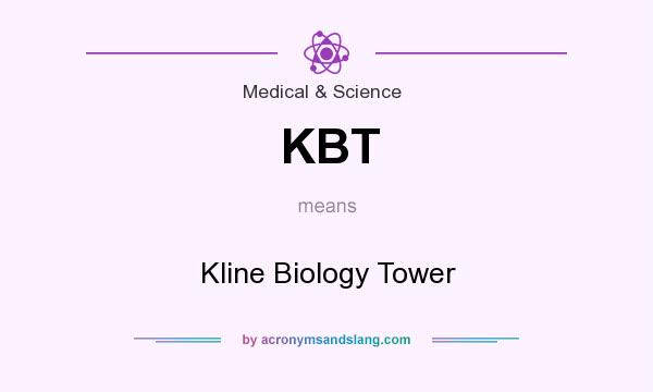 What does KBT mean? It stands for Kline Biology Tower