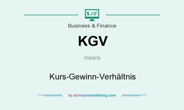 What does KGV mean? It stands for Kurs-Gewinn-Verhältnis