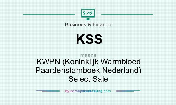 What does KSS mean? It stands for KWPN (Koninklijk Warmbloed Paardenstamboek Nederland) Select Sale
