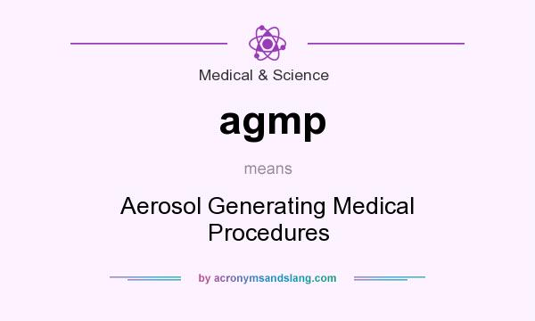 What does agmp mean? It stands for Aerosol Generating Medical Procedures