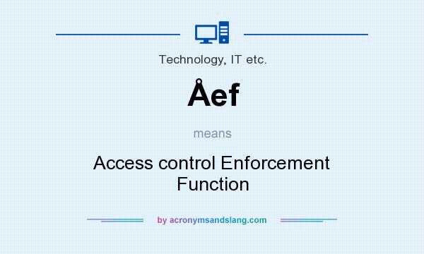 What does Åef mean? It stands for Access control Enforcement Function