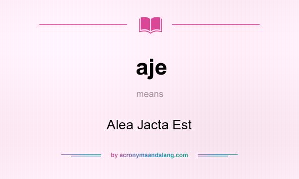 what does alea jacta est. mean