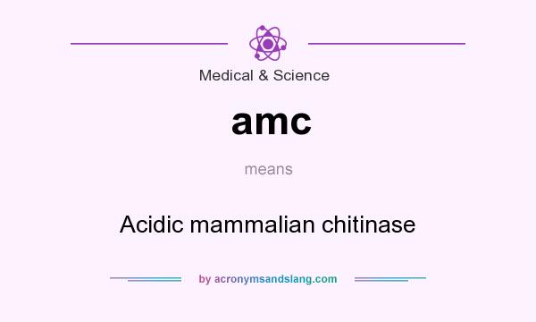 What does amc mean? It stands for Acidic mammalian chitinase