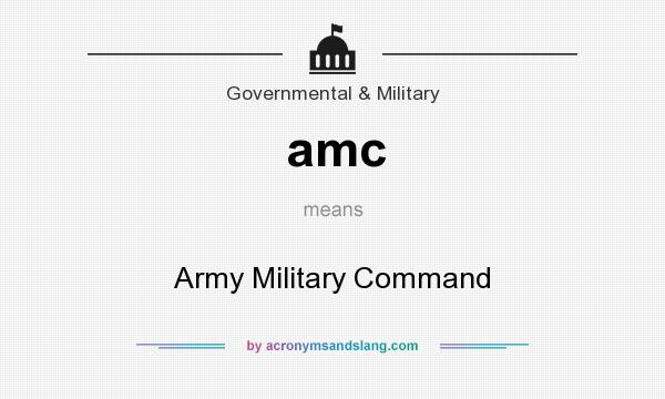 What does amc mean? It stands for Army Military Command