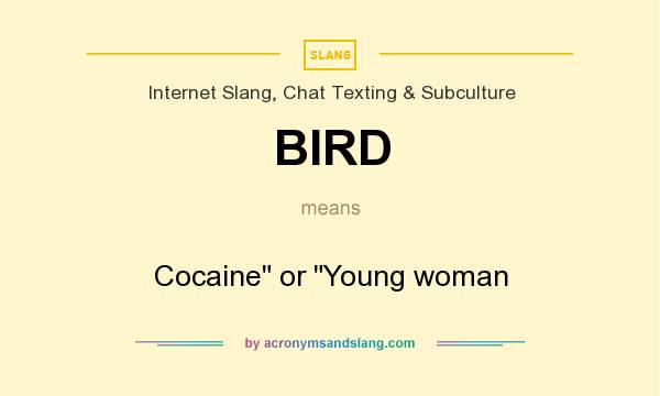 What does BIRD mean? It stands for Cocaine or Young woman