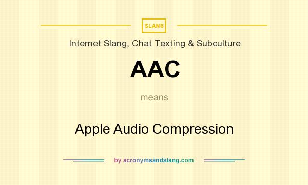 What does AAC mean? It stands for Apple Audio Compression