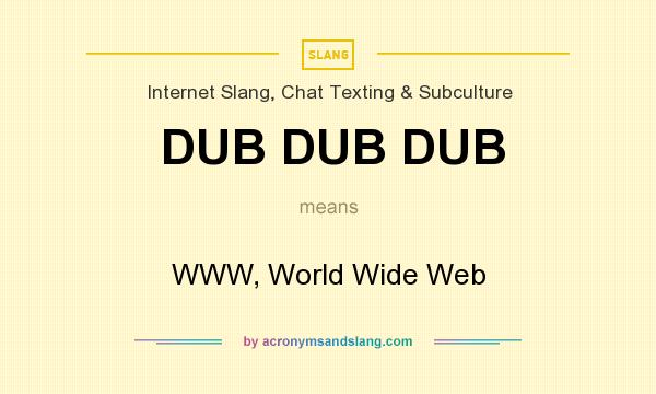 Meaning dub What Is