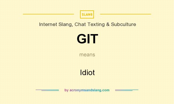 What does GIT mean? It stands for Idiot