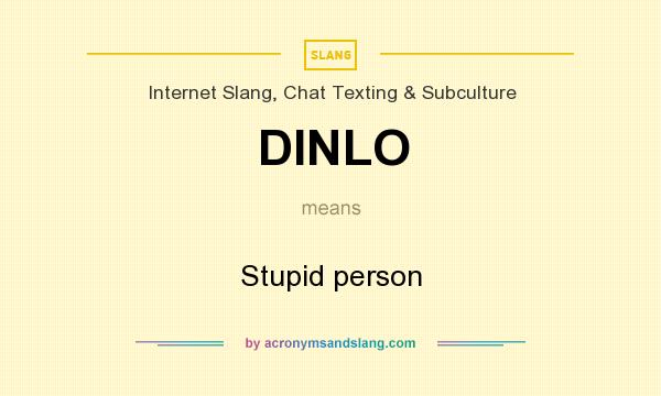 What does DINLO mean? It stands for Stupid person