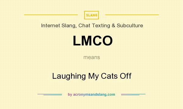 What does LMCO mean? It stands for Laughing My Cats Off