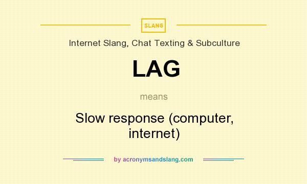 What does LAG mean? It stands for Slow response (computer, internet)