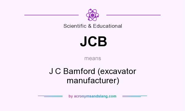 What does JCB mean? It stands for J C Bamford (excavator manufacturer)