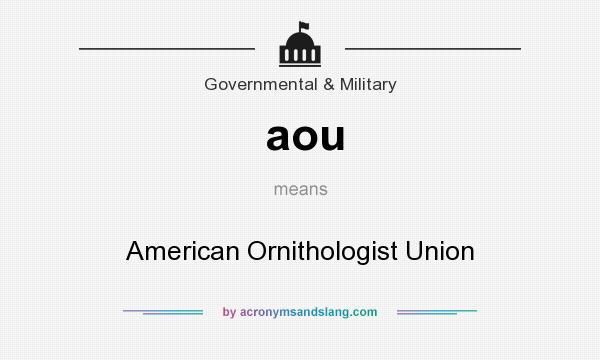 What does aou mean? It stands for American Ornithologist Union
