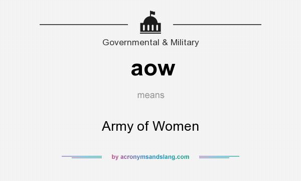 What does aow mean? It stands for Army of Women
