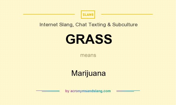 What does GRASS mean? It stands for Marijuana