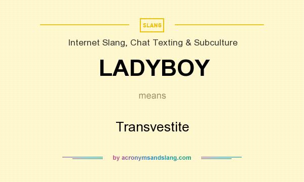What does LADYBOY mean? It stands for Transvestite