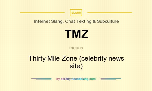 What does TMZ mean? It stands for Thirty Mile Zone (celebrity news site)