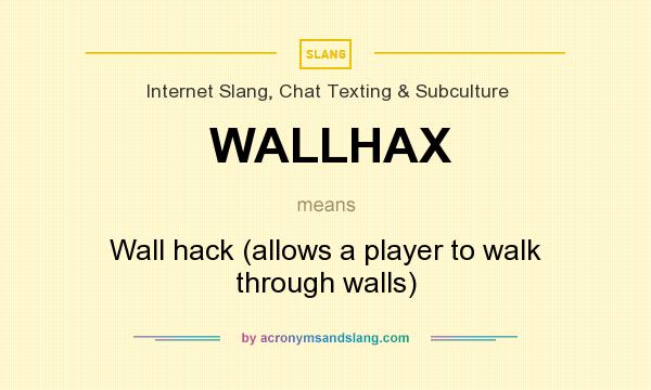 What does WALLHAX mean? It stands for Wall hack (allows a player to walk through walls)