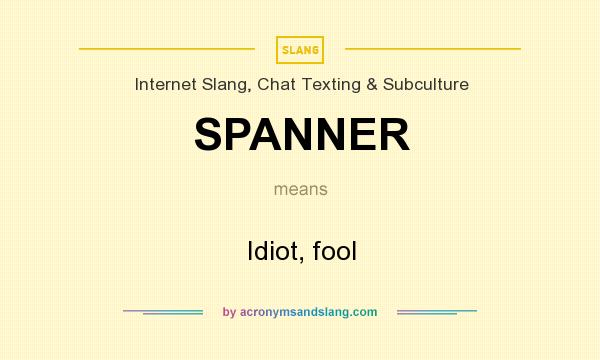 What does SPANNER mean? It stands for Idiot, fool