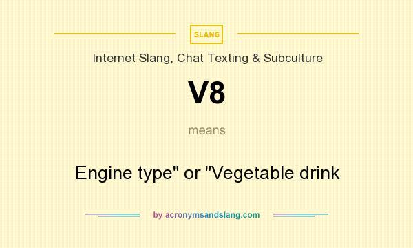 What does V8 mean? It stands for Engine type