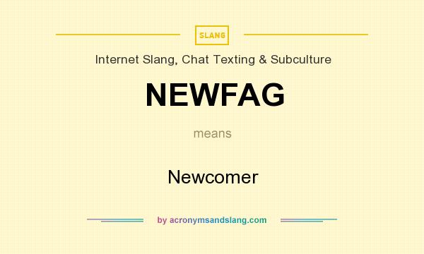 What does NEWFAG mean? It stands for Newcomer