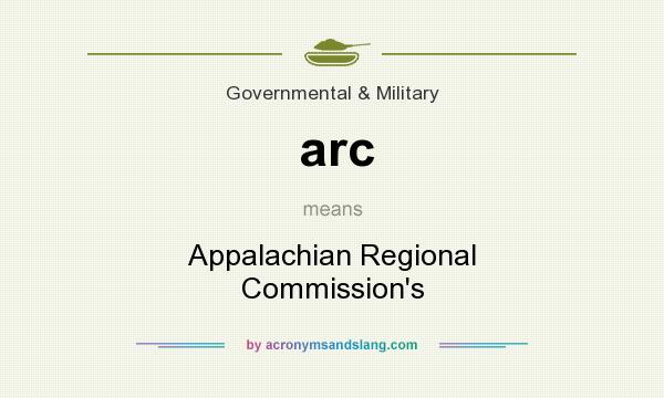 What does arc mean? It stands for Appalachian Regional Commission`s