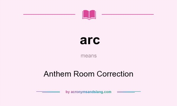 What does arc mean? It stands for Anthem Room Correction