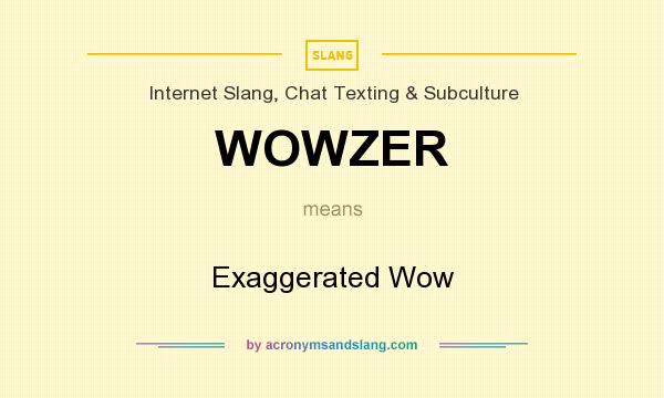 What does WOWZER mean? It stands for Exaggerated Wow