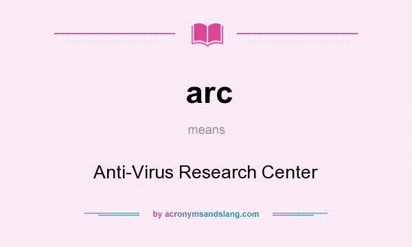 What does arc mean? It stands for Anti-Virus Research Center