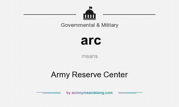 What does arc mean? It stands for Army Reserve Center