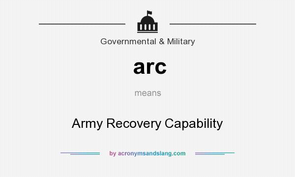 What does arc mean? It stands for Army Recovery Capability