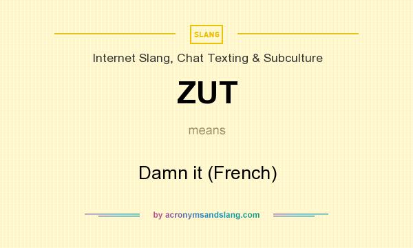 What does ZUT mean? It stands for Damn it (French)