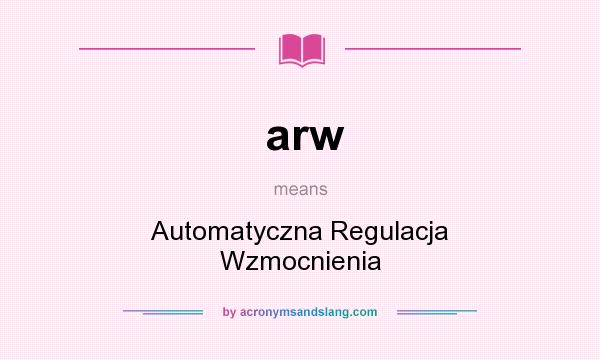 What does arw mean? It stands for Automatyczna Regulacja Wzmocnienia