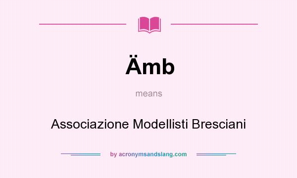 What does Ämb mean? It stands for Associazione Modellisti Bresciani