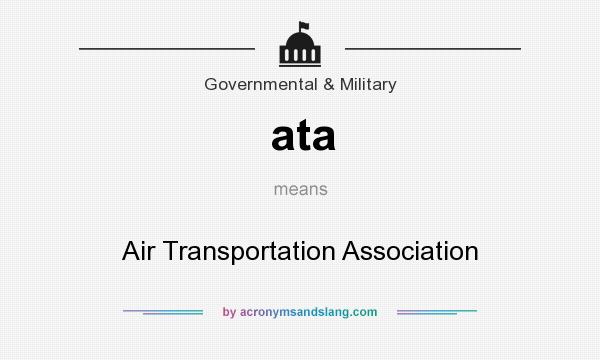 What does ata mean? It stands for Air Transportation Association