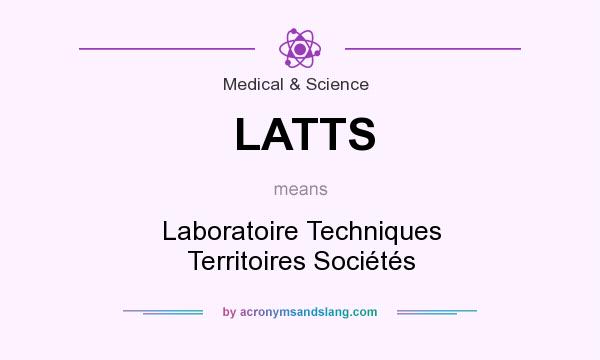 What does LATTS mean? It stands for Laboratoire Techniques Territoires Sociétés