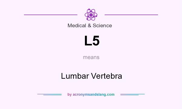 What does L5 mean? It stands for Lumbar Vertebra