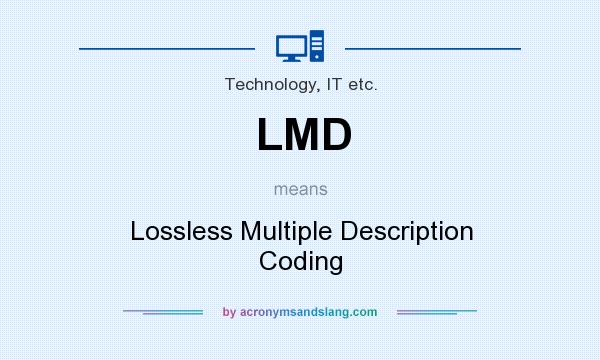 What does LMD mean? It stands for Lossless Multiple Description Coding
