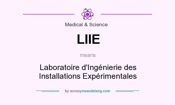 What does LIIE mean? It stands for Laboratoire d`Ingénierie des Installations Expérimentales