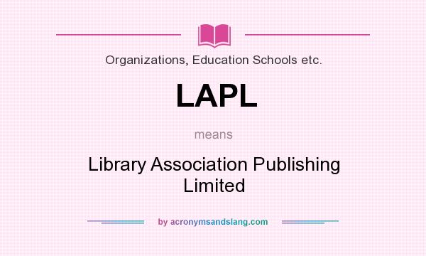 What does LAPL mean? It stands for Library Association Publishing Limited