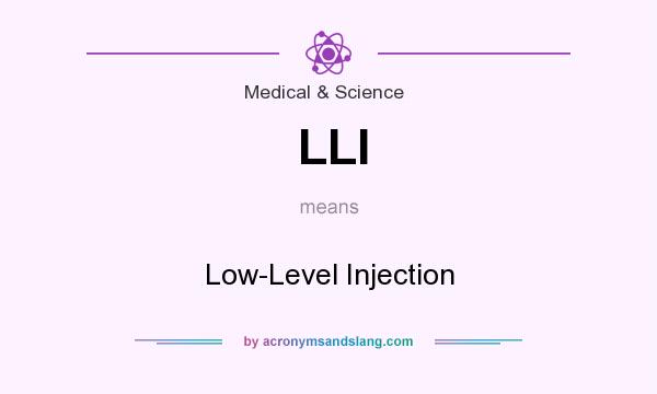 What does LLI mean? It stands for Low-Level Injection