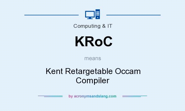 What does KRoC mean? It stands for Kent Retargetable Occam Compiler