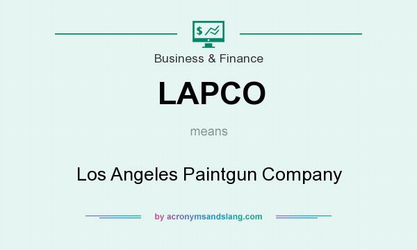 What does LAPCO mean? It stands for Los Angeles Paintgun Company