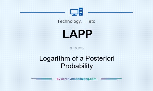 What does LAPP mean? It stands for Logarithm of a Posteriori Probability