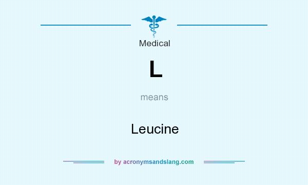 What does L mean? It stands for Leucine