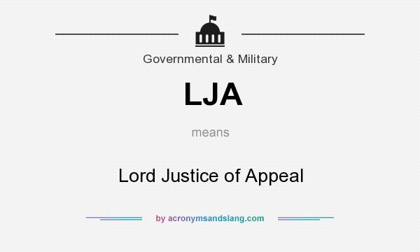 What does LJA mean? It stands for Lord Justice of Appeal