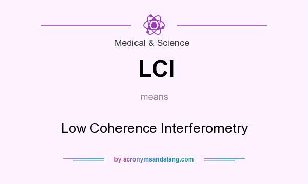 What does LCI mean? It stands for Low Coherence Interferometry